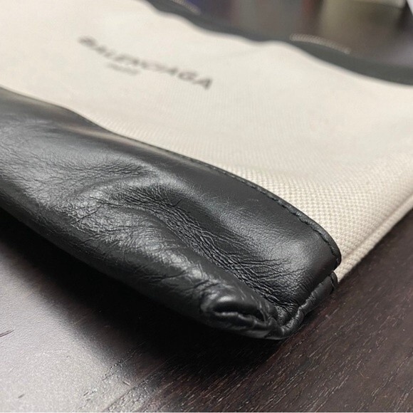 Balenciaga Canvas and Leather Zip Pouch Large in Black - Picture 9 of 15